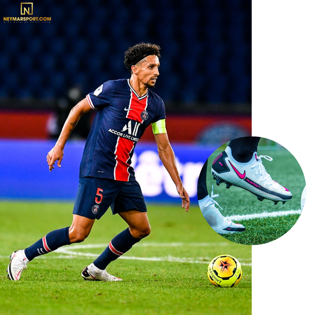 Marquinhos mang giày đá banh Nike Phantom GT Elite FG