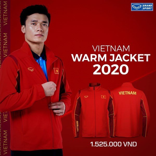 ÁO KHOÁC NỈ ĐTVN 2020 ĐỎ.