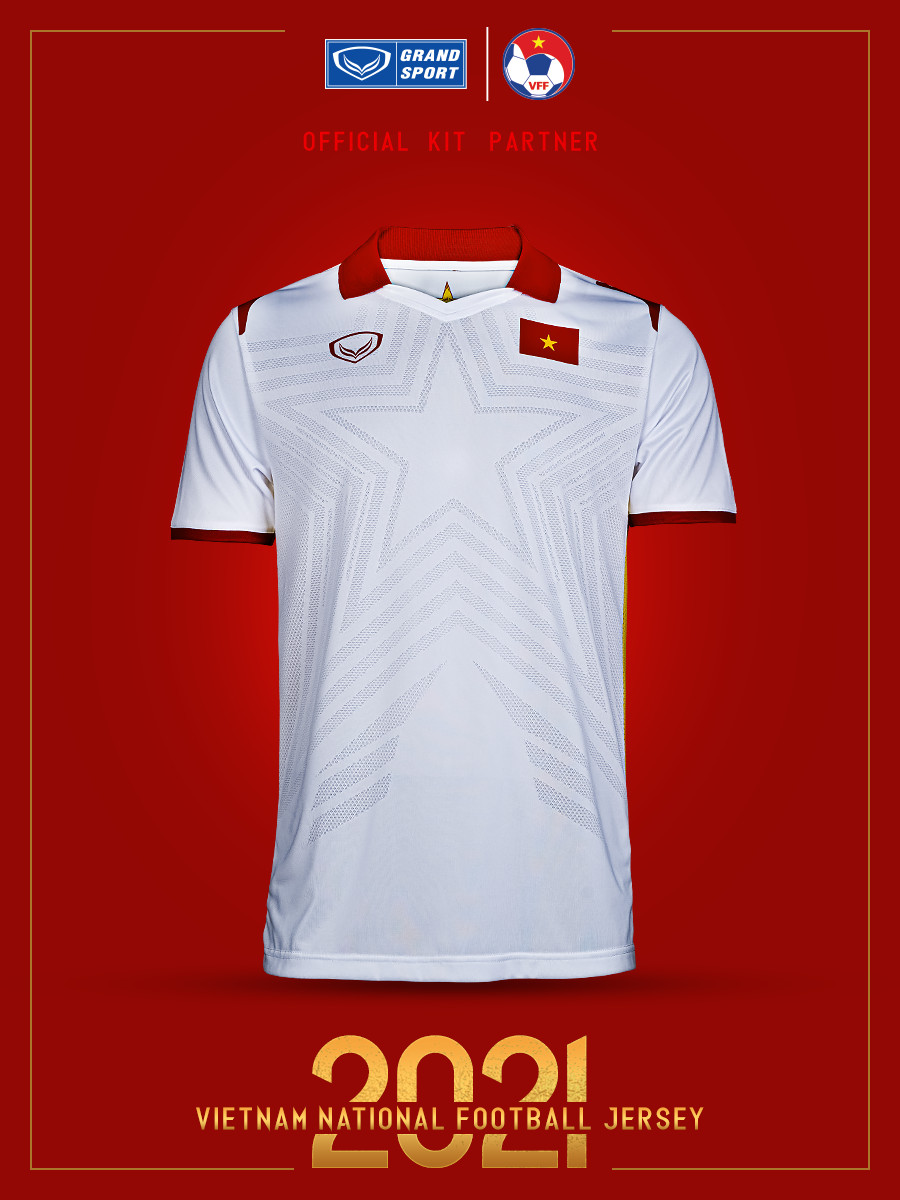 GRAND SPORT áo thi đấu đội tuyển Việt Nam sân khách 2021