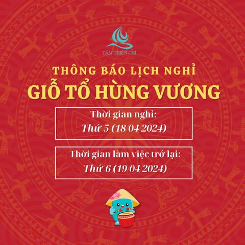 Thông báo nghỉ lễ Giỗ tổ Hùng Vương