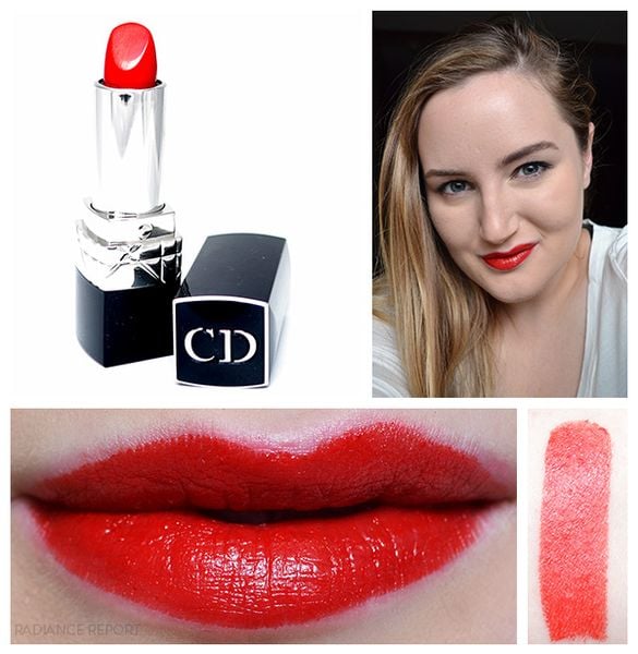Review Son Dior Rouge 080 Red Smile  From Satin To Matte