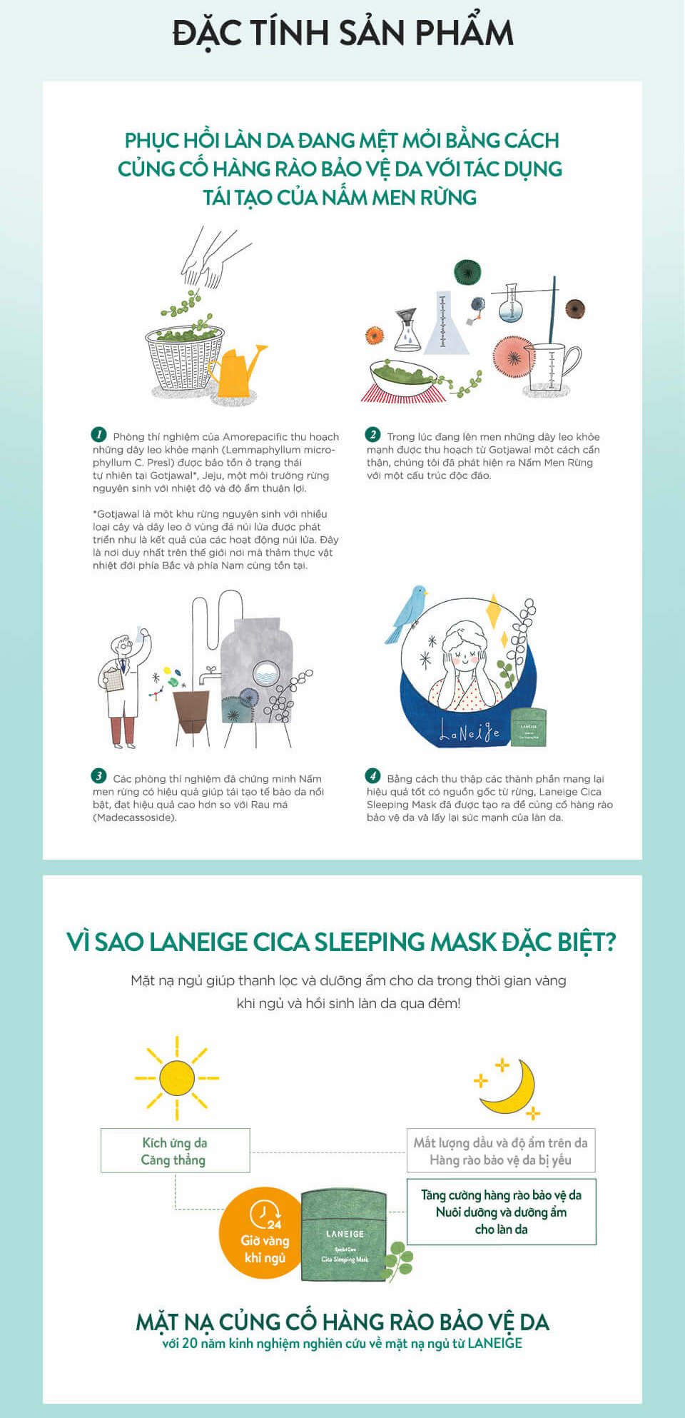 Mặt Nạ Ngủ Phục Hồi Da Laneige Cica Sleeping Mask 60ml