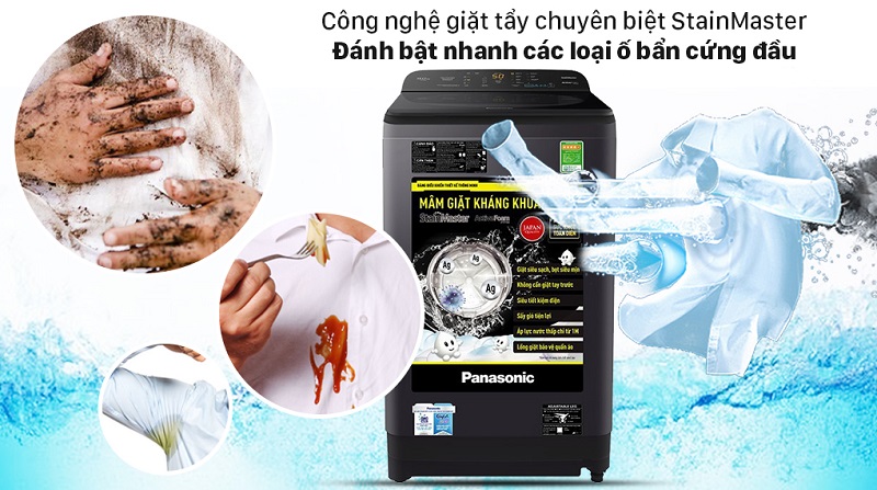 Máy giặt Panasonic 10kg cửa trên NA-F10S10BRV - Phân Phối Chính Hãng