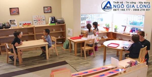 Setup nội thất lớp học mầm non Montessori chuẩn
