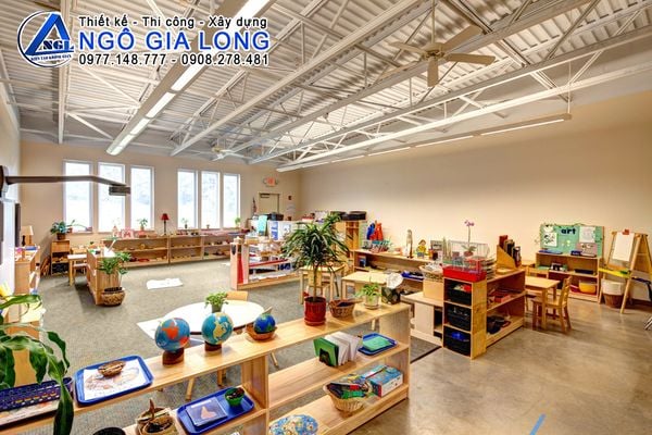 Thi công trọn gói giá rẻ nội thất trường mầm non Montessori