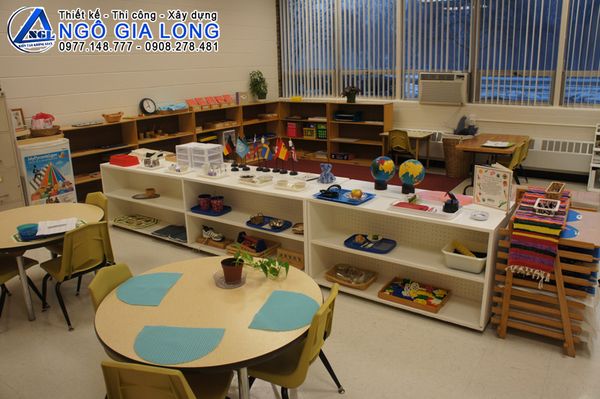 Tìm hiểu về nội thất lớp học mầm non Montessori chuẩn