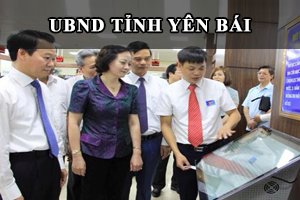 Máy Kiosk thông tin GoodM tại UBND tỉnh Yên Bái