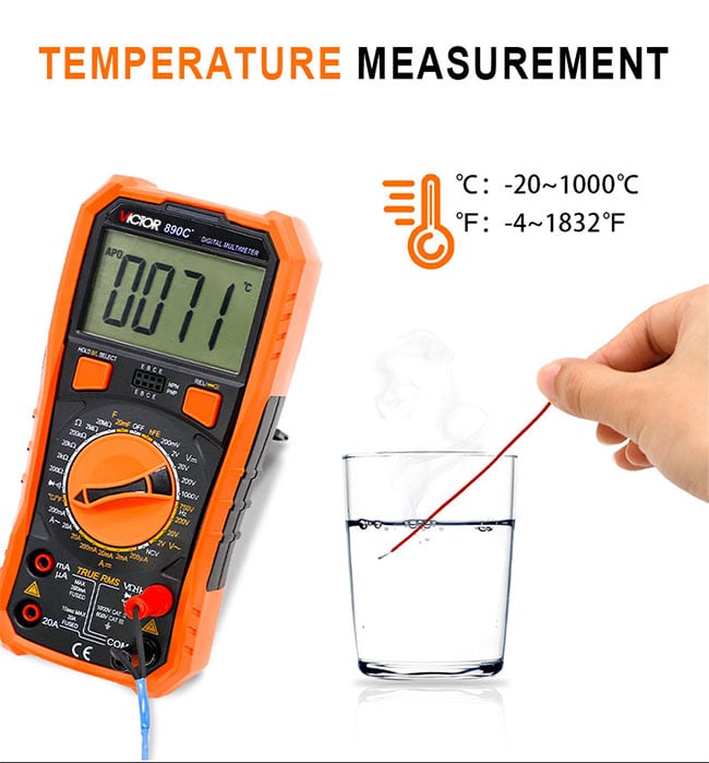 Đồng hồ đa năng VOM Digital Multimeter Victor VC890C+