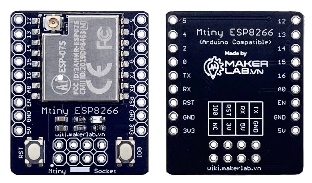 Mạch Mtiny ESP8266 ESP-07S (Arduino Compatible)