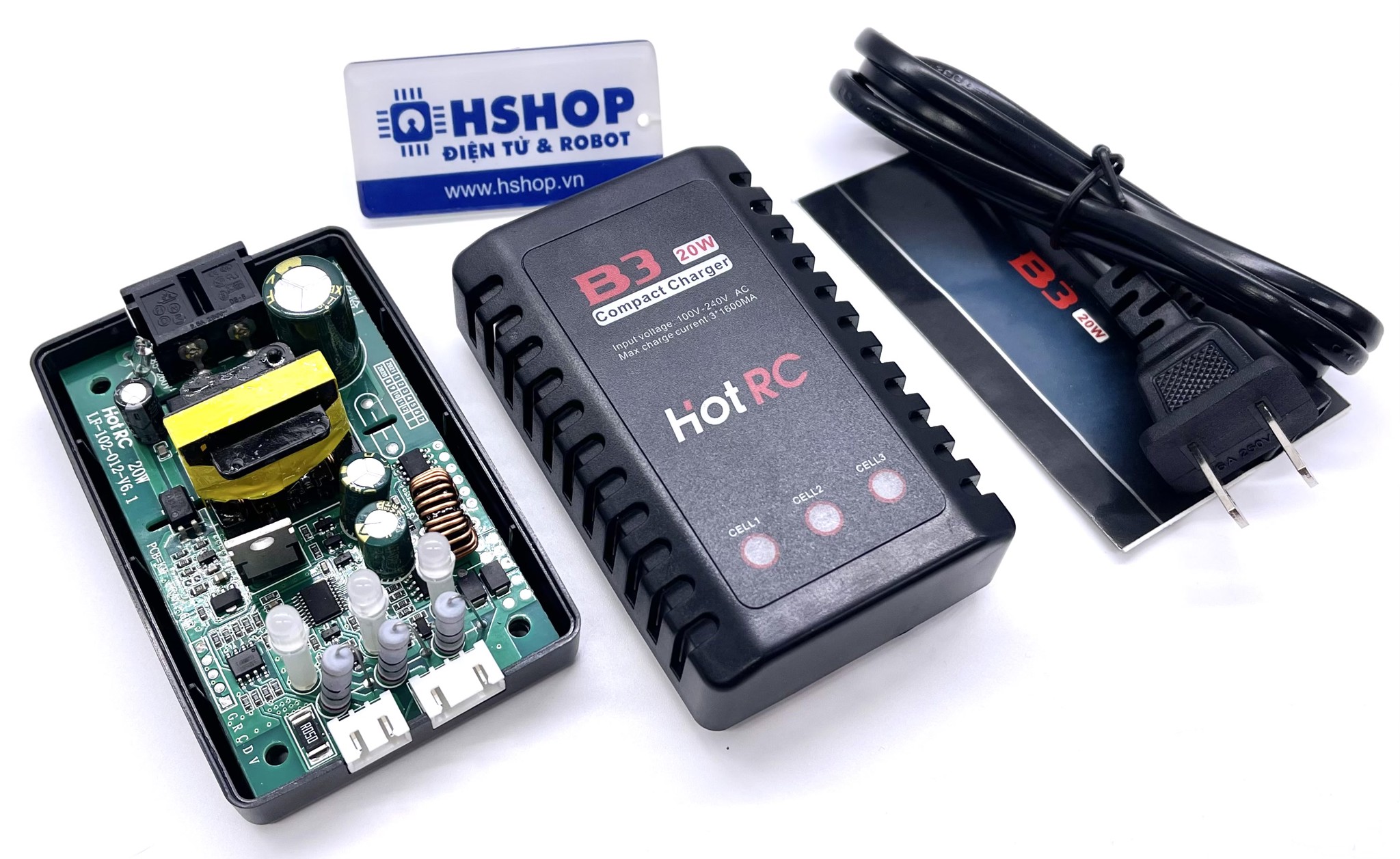 Bộ sạc cân bằng pin Lipo Battery Balance Charger B3 20W 2S-3S HotRC