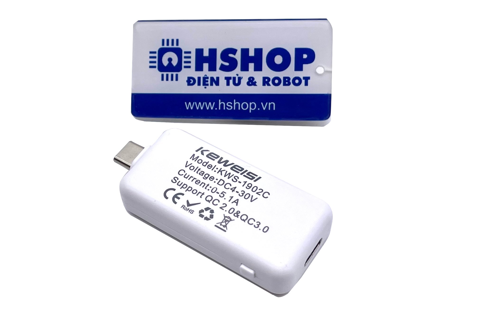 Đo kiểm tra dòng điện, điện áp đa năng USB-C Tester KEWEISI KWS-1902C