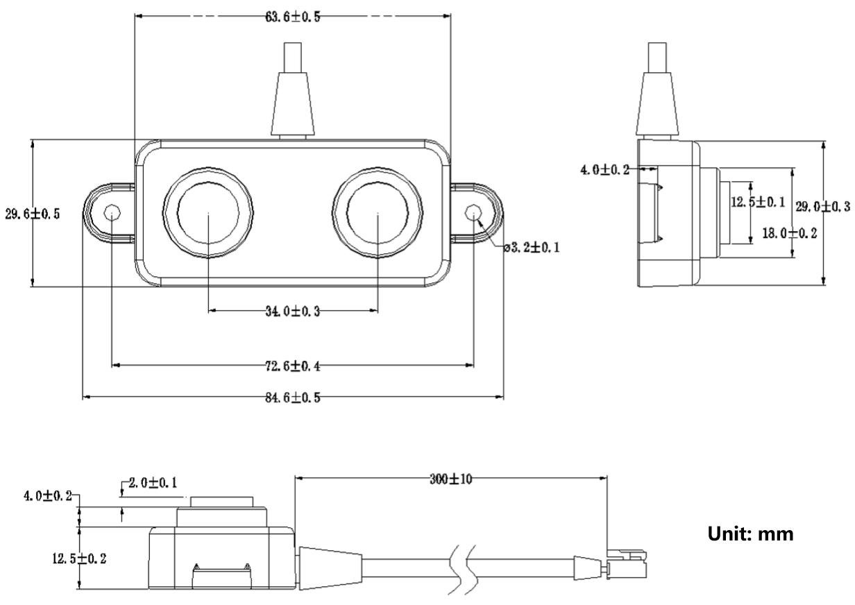 Cảm biến siêu âm chống nước DFRobot A02YYUW Waterproof Ultrasonic Distance Sensor (3~450cm, UART, IP67)