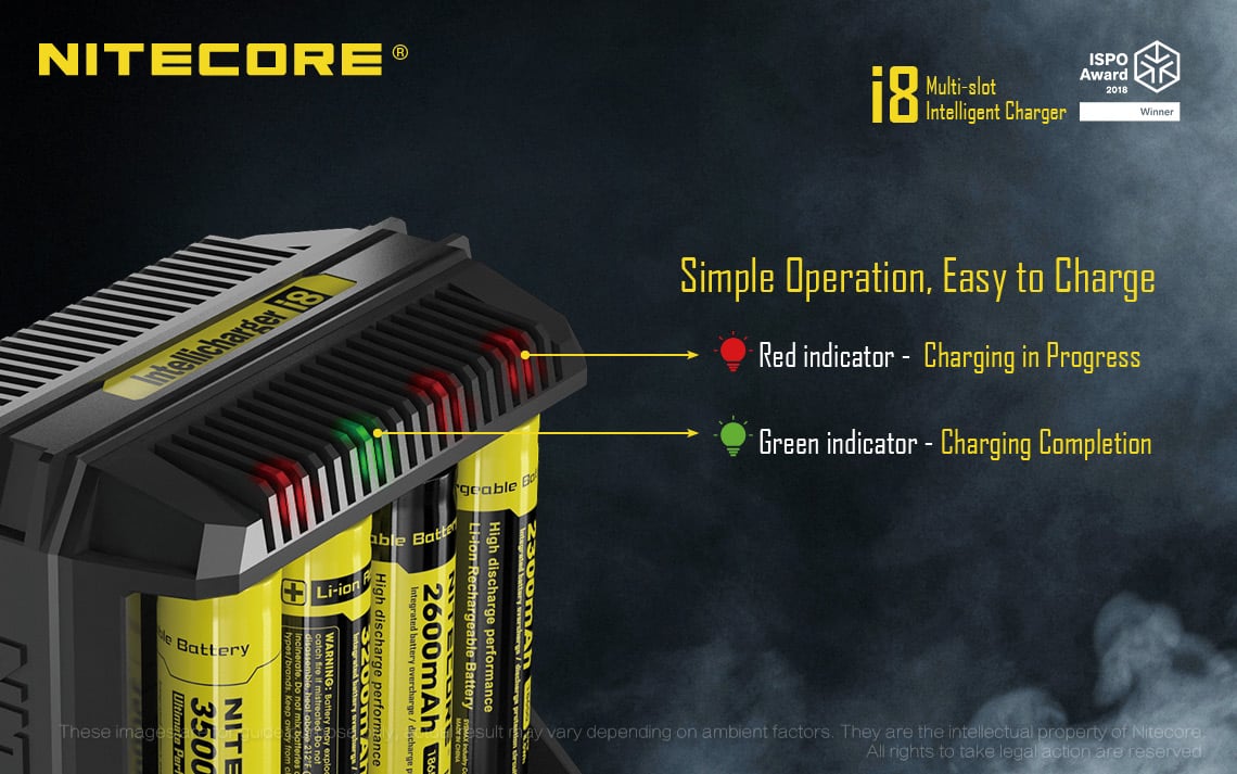 Bộ sạc pin đa năng NITECORE Battery Charger I8 – 