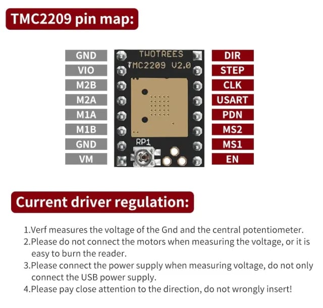 Mạch điều khiển động cơ bước Stepper Motor Driver TMC2209 V2.0 TWO TREES