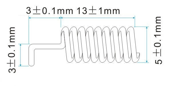 Anten Lora 868/915Mhz 2dBi lò xo