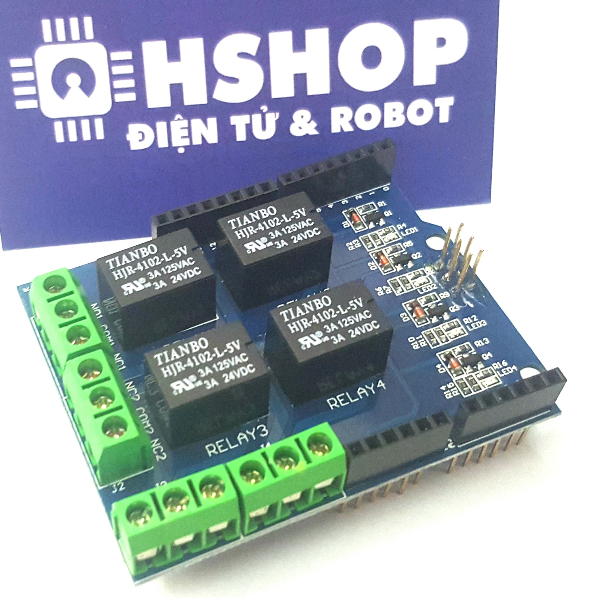 M ch 4 relays shield arduino compatible hshop vn