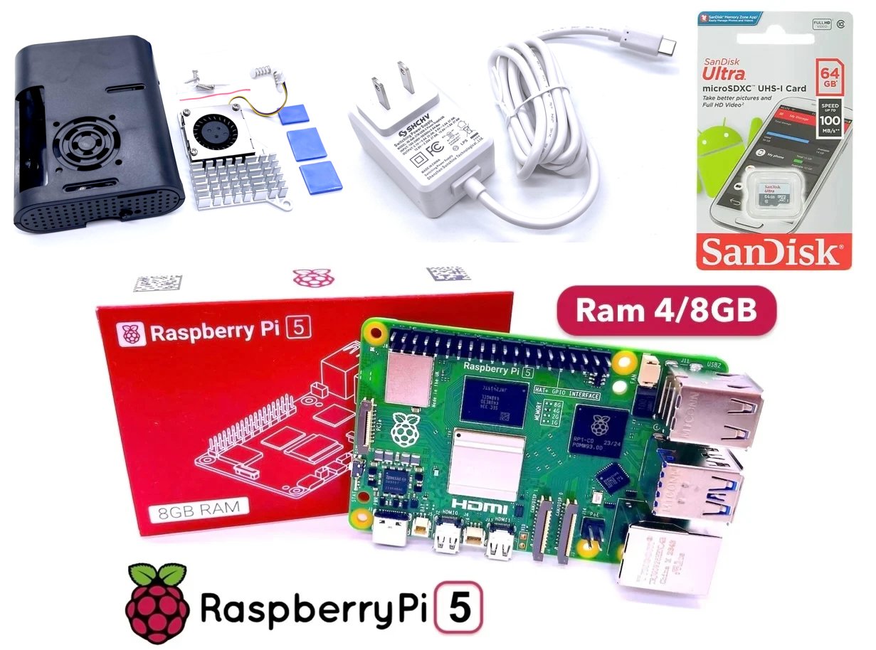 Combo Raspberry Pi 5 RAM 4/8GB cơ bản