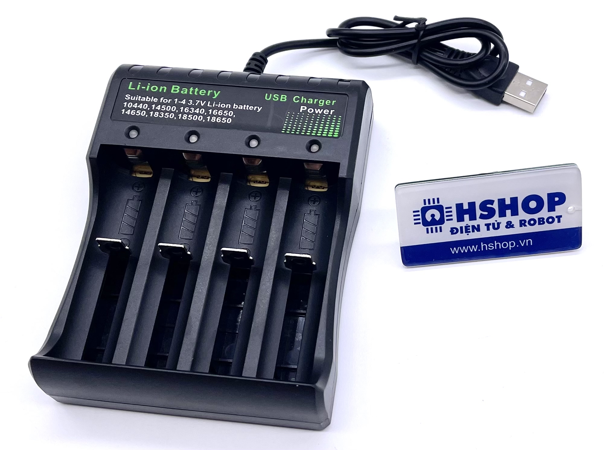 Bộ sạc pin 18650 Li-ion USB Battery Charger YH-18650-4
