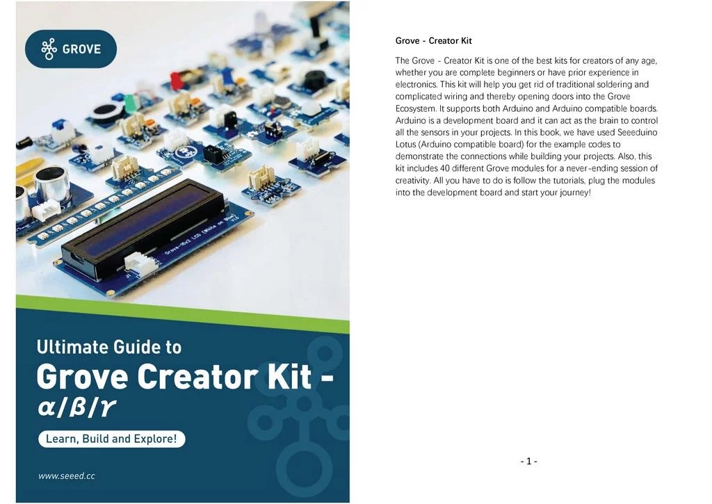 Bộ Combo 20 cảm biến Grove Creator Kit Anpha