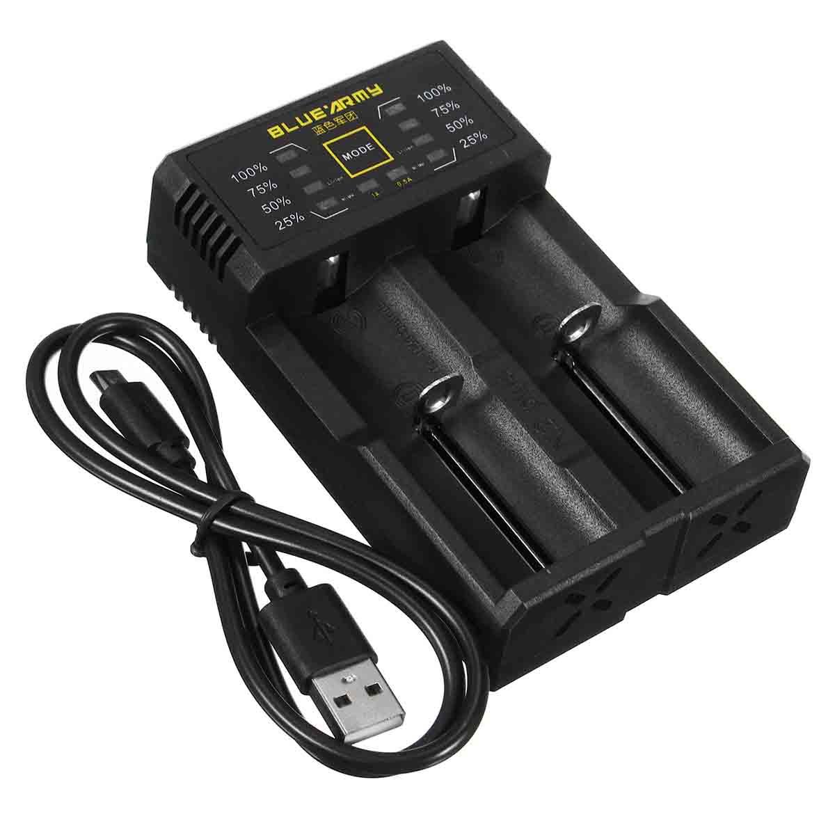Bộ sạc pin đôi đa năng Blue Army Battery Charger