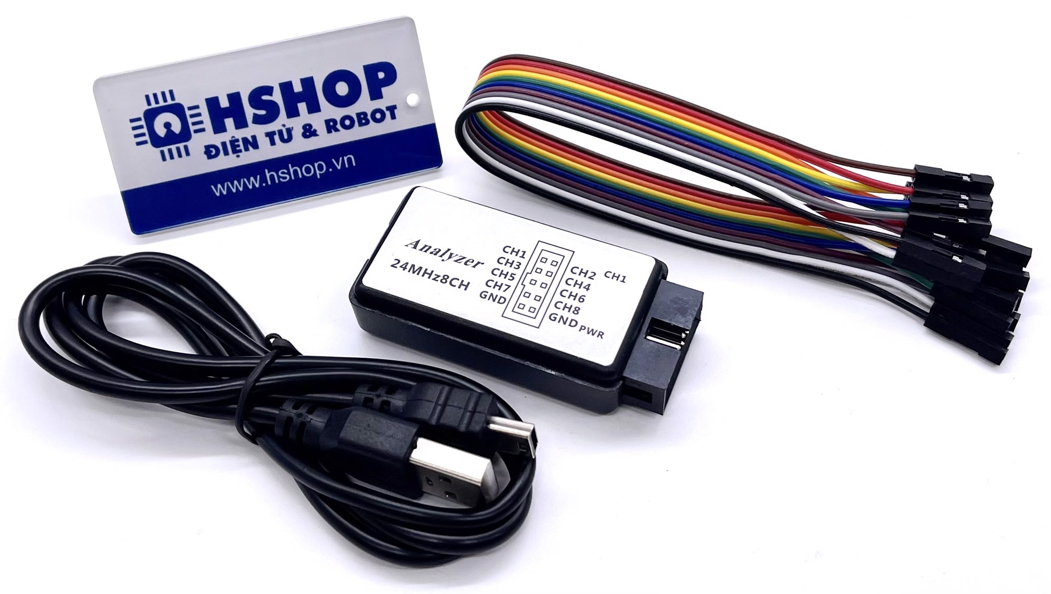 Mạch USB 8CH 24Mhz logic analyzer