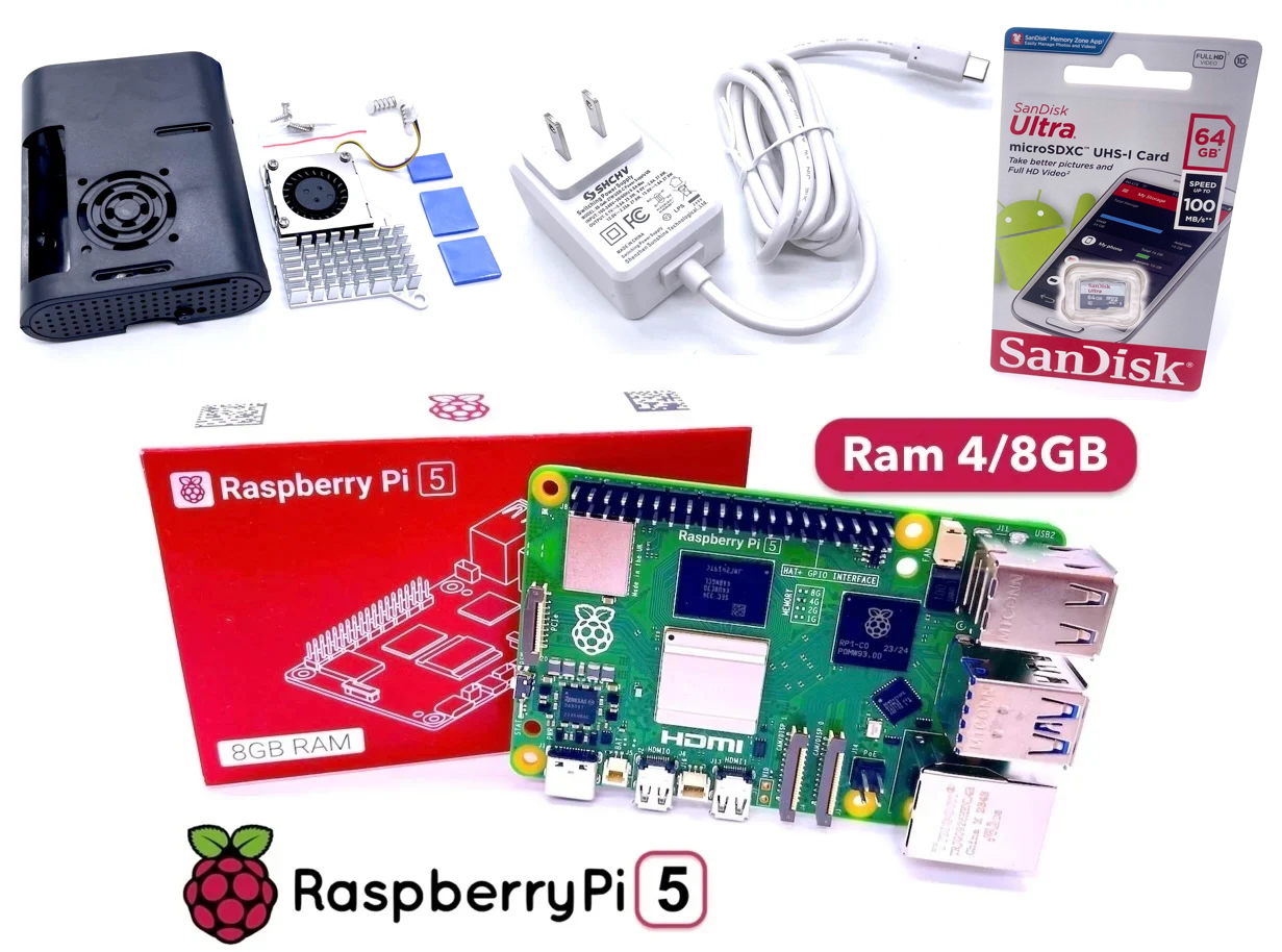 Combo Raspberry Pi 5 RAM 4/8GB cơ bản