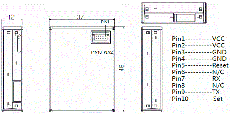 Cảm biến bụi Laser Optical Dust Sensor PM2.5 Plantower PMS7003