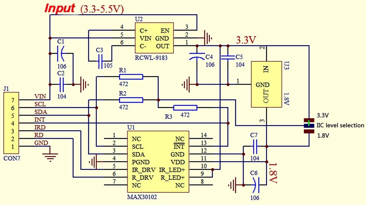 Cảm biến nhịp tim và oxy trong máu MAX30102 MH-ET LIVE