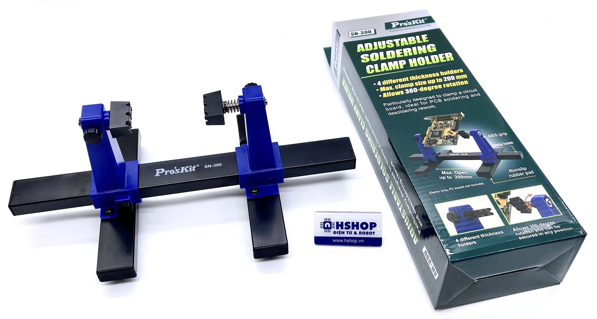 Kẹp cố định bo mạch hàn Pro'sKit SN-390 Adjustable Soldering Clamp Holder