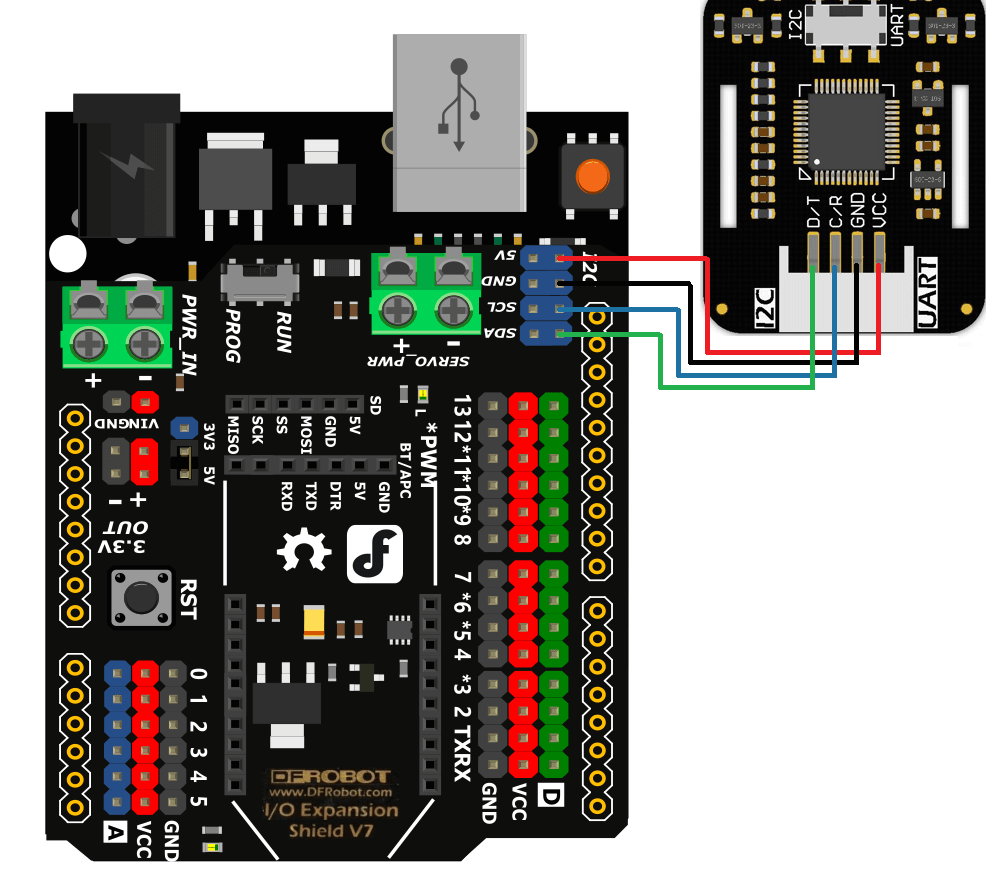 Cảm biến nhịp tim và oxy trong máu DFRobot Gravity: MAX30102 PPG Heart Rate and Oximeter Sensor (I2C/UART)