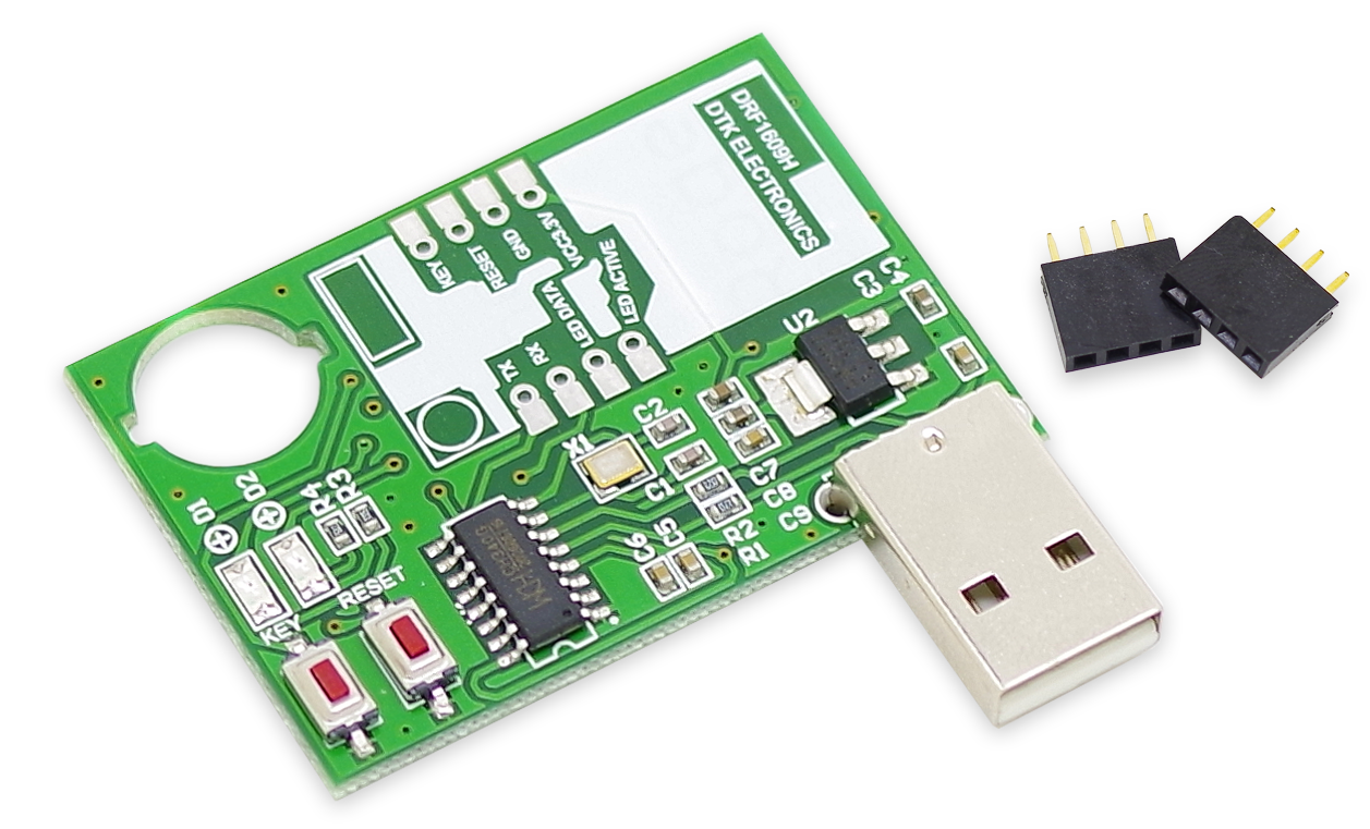 Đế USB mạch thu phát RF Zigbee UART DRF1609H CC2630+PA