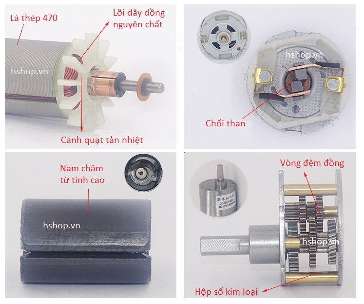 Động cơ DC giảm tốc JGB37-550 DC Geared Motor