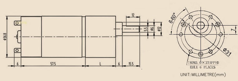 Động cơ DC giảm tốc JGB37-550 DC Geared Motor