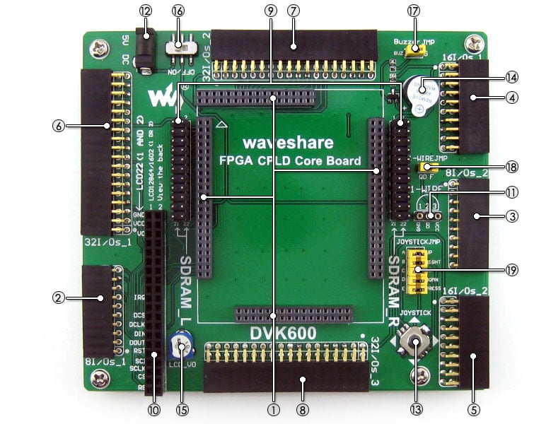 Kit phát triển Waveshare FPGA OpenEP4CE10-C Package A, ALTERA Cyclone IV EP4CE10 Development Board