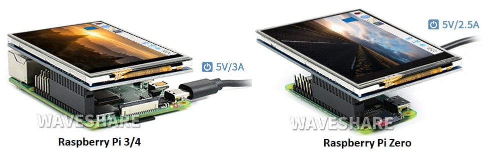 Màn hình Waveshare 3.5 inch Raspberry Pi High-Speed SPI Resistive Touch Display (C)