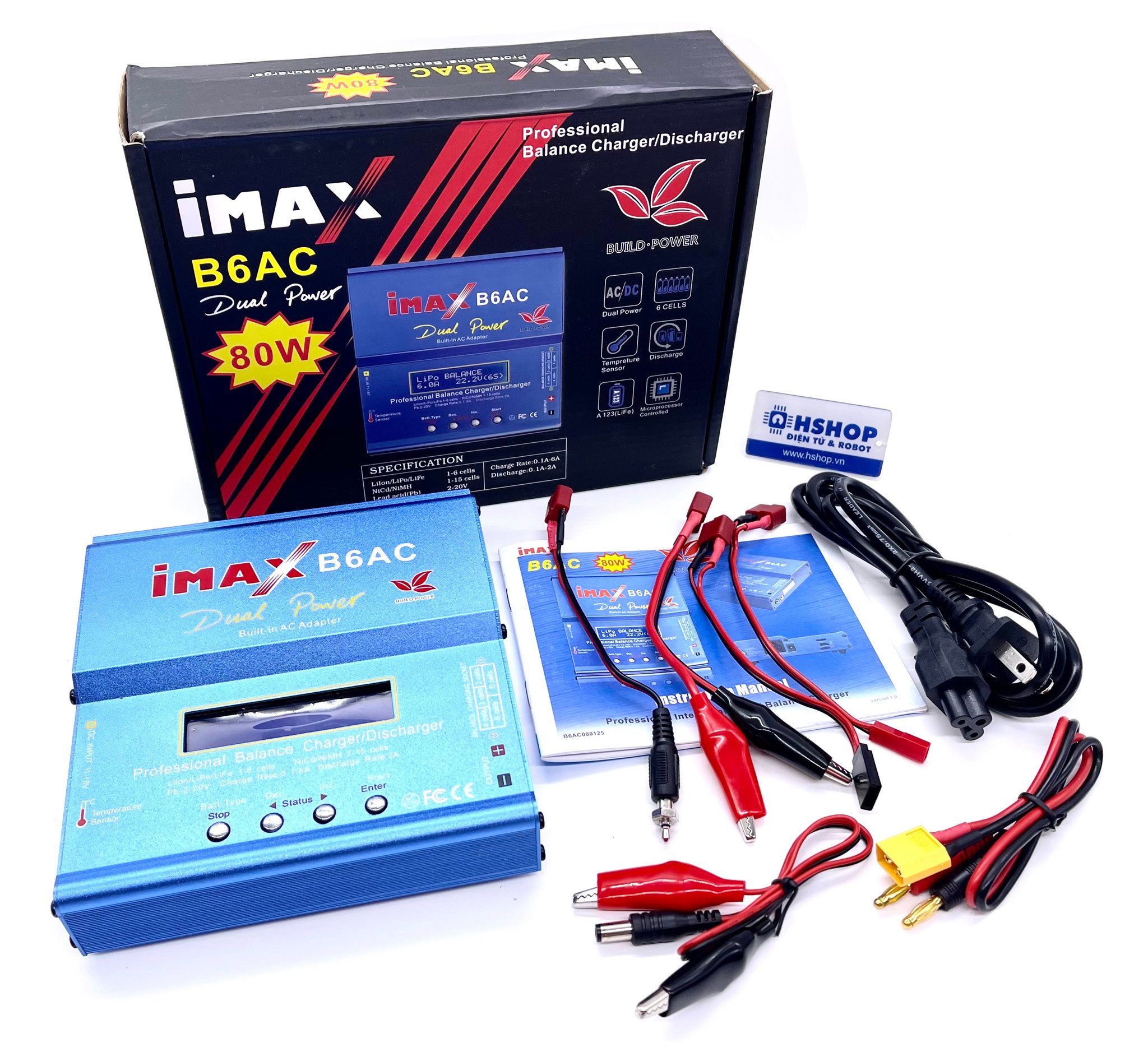 Bộ sạc cân bằng pin Lipo Battery Balance Charger IMAX B6AC 80W – 