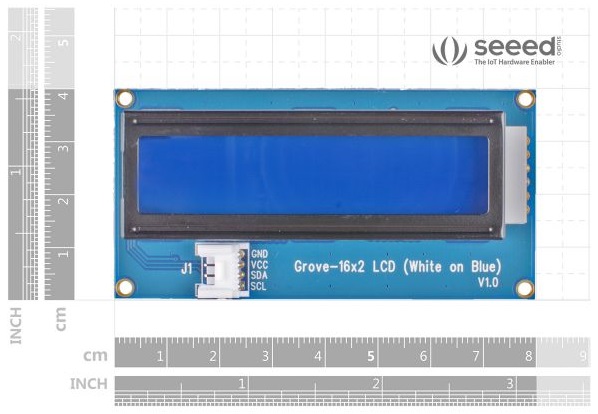 Grove - 16x2 LCD (White on Blue)