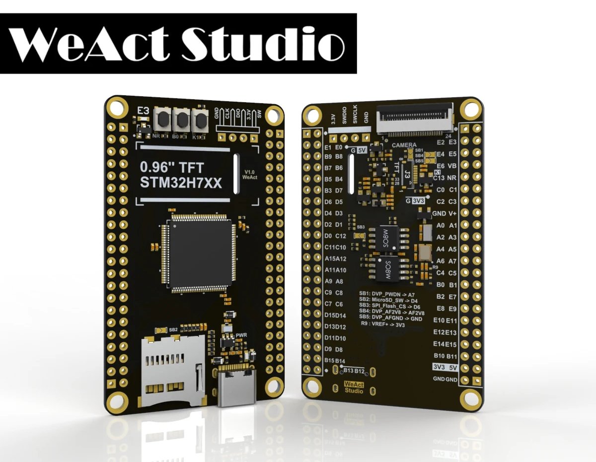 Kit phát triển STM32H7xx Core Board STM32H750VBT6 + LCD TFT 0.96 inch + Camera OV2640 WeAct Studio