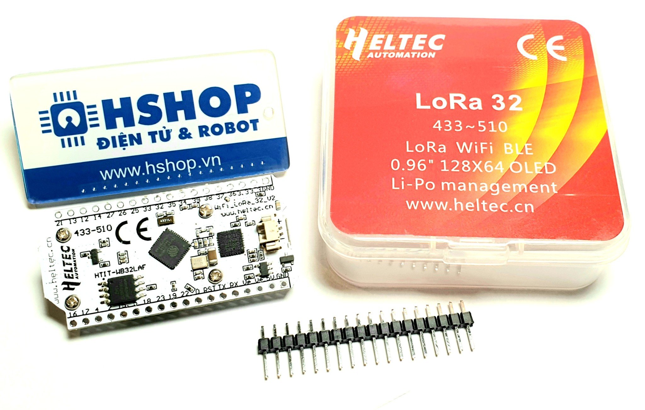 Kit RF thu phát Wifi BLE ESP32 + Lora SX1278 Oled Heltec