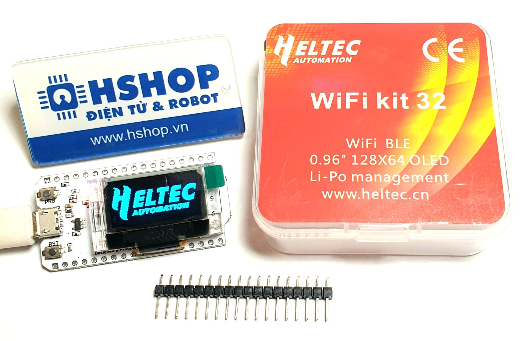 Kit RF thu phát Wifi BLE ESP32 Oled Heltec