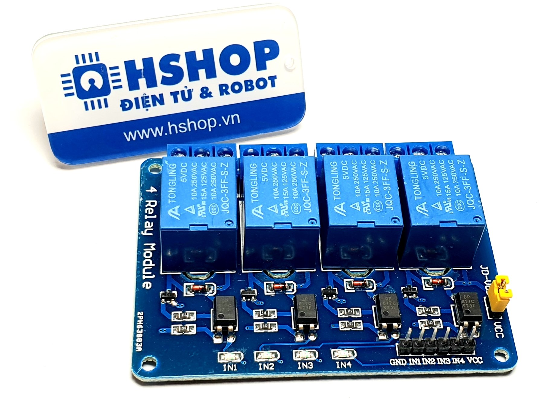 Mạch 4 Relay Opto cách ly 5VDC