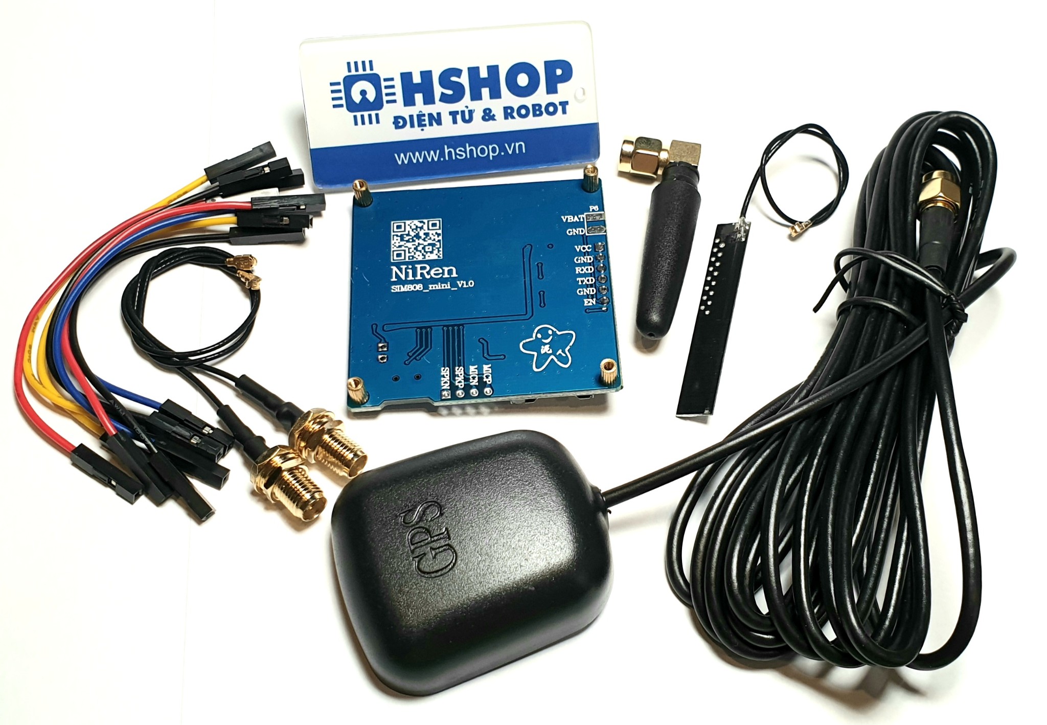 Mạch GSM GPRS GPS SIM808 tích hợp nguồn xung và IC đệm