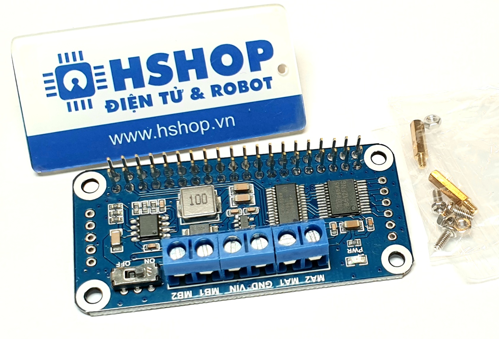 Mạch Waveshare  Motor Driver HAT for Raspberry Pi I2C Interface