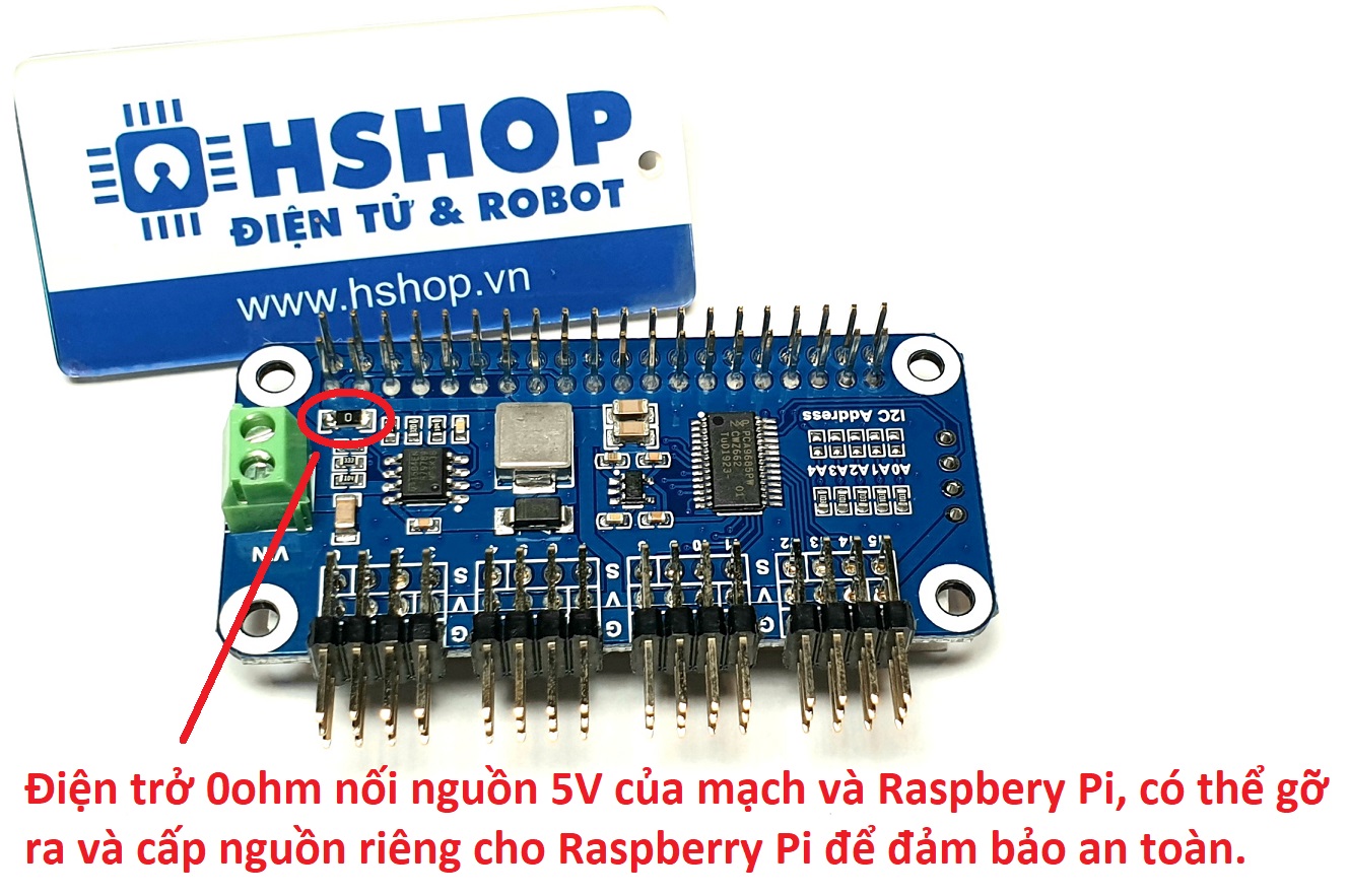 Mạch Waveshare Servo Driver HAT (B) for Raspberry Pi