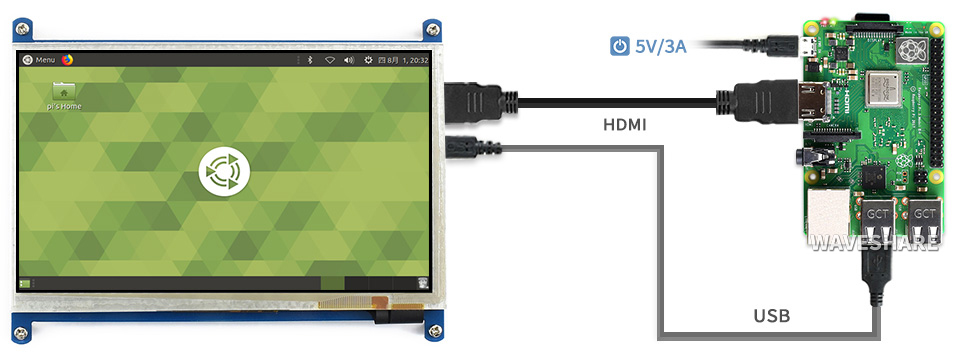Màn hình Waveshare 7inch HDMI Capacitive Touch Screen LCD (B)
