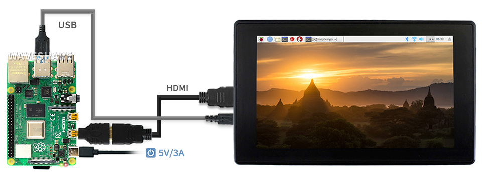 Màn hình Waveshare 7inch HDMI Capacitive Touch Screen LCD (H)