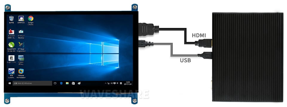 Màn hình Waveshare 7 inch HDMI Capacitive Touch Screen LCD (C)