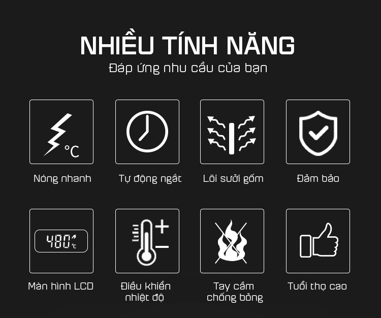 Mỏ hàn điều chỉnh nhiệt màn hình LCD 908DR 80W