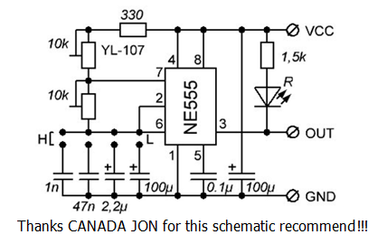 NE555 module schematic