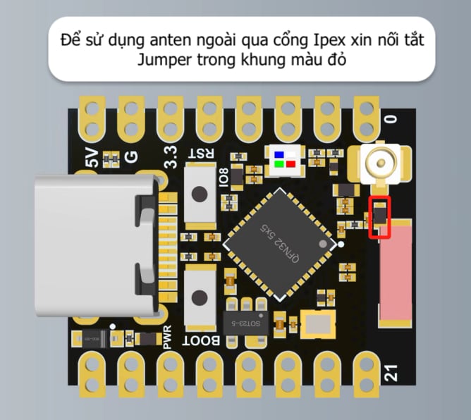 Kit phát triển Wifi BLE5 RISC-V SoC ESP32-C3 Super Mini 4MB